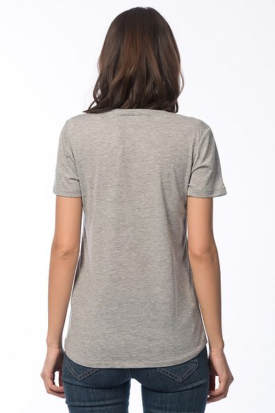 Koton Women's Gray T-shirt 6KAL19081IK