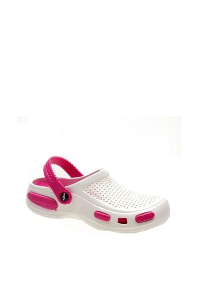 Akınal Bella Papuci de damă alb fucsia 3173
