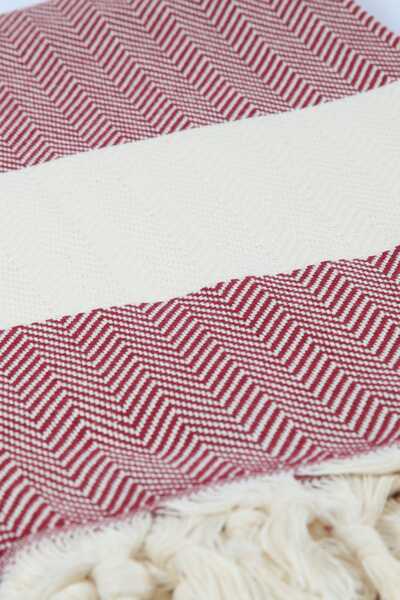 Bedinn Peshtemal Fishback Ριγέ Claret Red Pst255