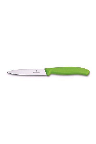 Victorinox Swiss Classic Paring 4" Straight Blade 5/8" Width at sharp Tip Lime Green Handle