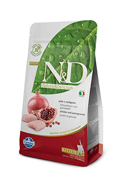 N&D Tahılsız Tavuk ve Nar Yavru,Hamile,Emziren Kedi Maması 1,5KG