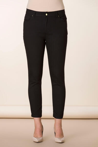 RMG Kadın Siyah Pamuk Pantolon 1251