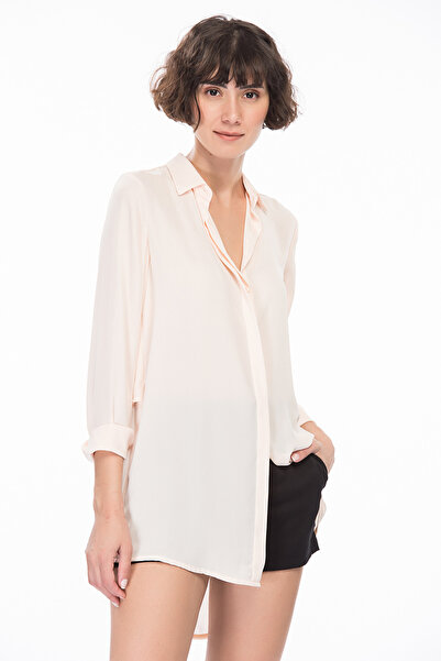 Maxi Milano Women's Salmon Grosgrain Striped Shirt MM-1353