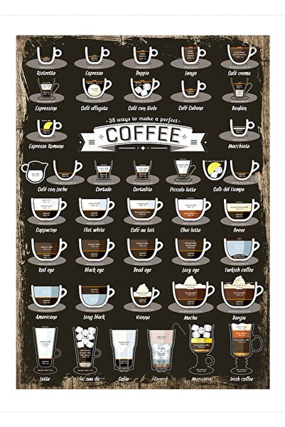 Cakatablo 35cmX50cm Ahşap Tablo 38 Çeşit Kahve