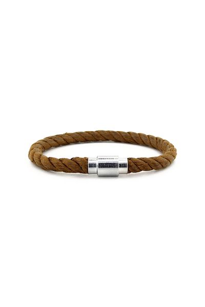 Solfera Men's Tan Brown Magnetic Clip Rope Bracelet BT418