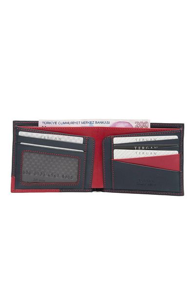 Tergan Genuine Leather Navy Blue Men's Wallet S1CE00001613