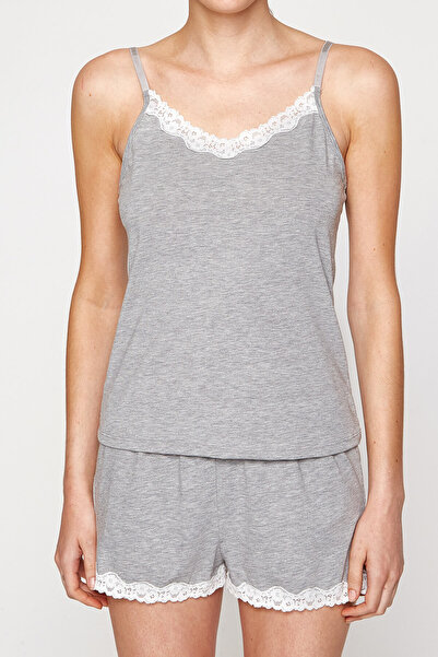 Koton Women's Gray Pajama Top 7YLK22090OK
