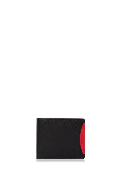 CENGİZ PAKEL Genuine Leather Black Red Men's Wallet