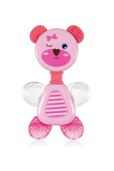 Bebedor B-518 Water Teether with Rattle / Teether Pink