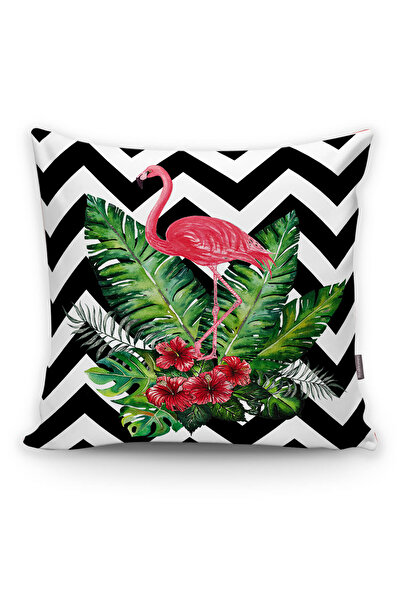 Realhomes غطاء وسادة رمي حديث بنمط فلامنغو متعرج
