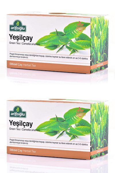 Arifoğlu Green Tea 20 Filtered Tea Bags (2 Pieces)
