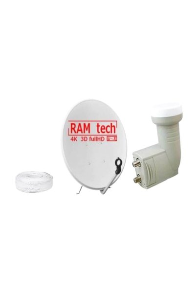 RAMTECH Tek Çanak Çiftli Lnb 25 Metre Kablo