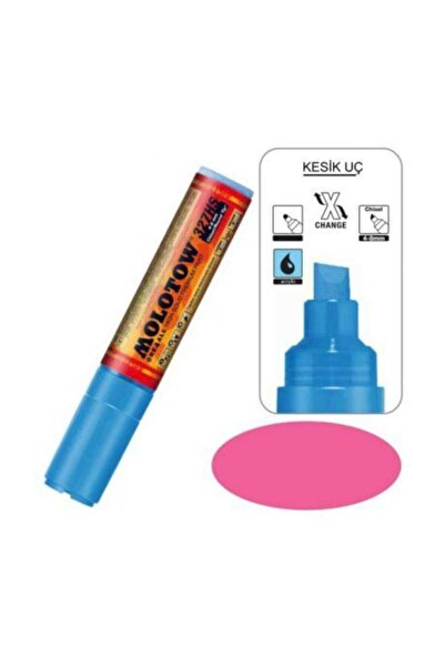 Molotow One4All, 327HS Kesik Uç Marker, 4-8mm - Neon Pink