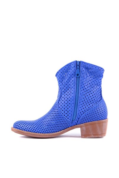 SailLakers - Γυναικεία Μποτάκια από Γνήσιο Δερμάτινο Σκούρο Μπλε 105-2500-VENUS