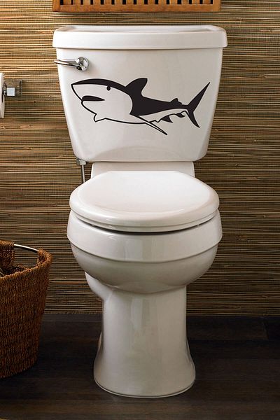 Tilki Dünyası Scaun de toaletă Shark și autocolant pentru baie