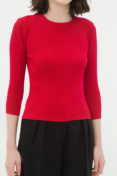 Koton Women's Red Sweater 6YAL96646JT