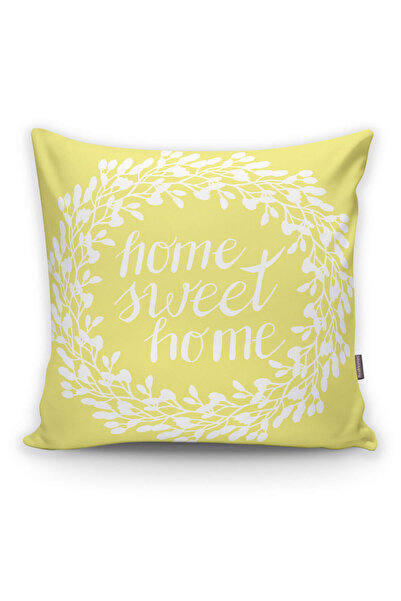 Realhomes غطاء وسادة ديكور مطبوع رقميًا من Home Sweet Home