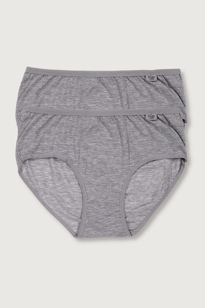 Tutku Γυναικεία γκρι εσώρουχα 2 συσκευασιών Lycra Bato ELF568T0924CCM2