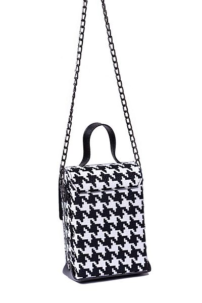 Housebags Ασπρόμαυρη γυναικεία τσάντα ώμου 147