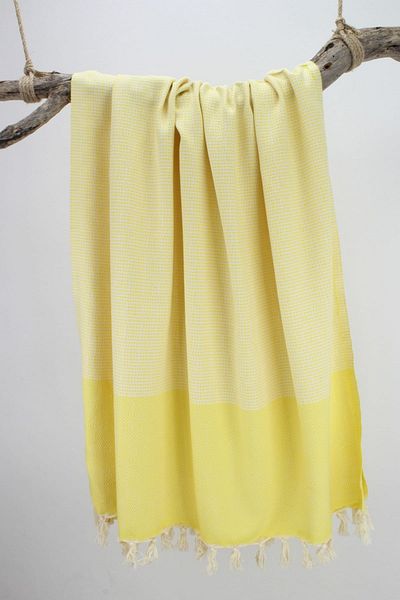 Bedinn Peshtemal Diamond Honeycomb Lemon Yellow Pst277