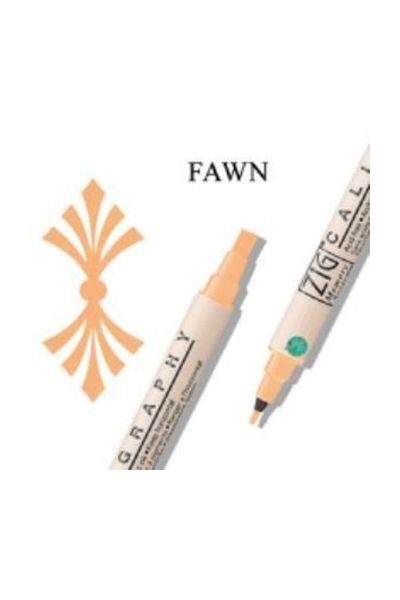Zig Calligraphy Double Ended Calligraphy Pen 2 mm + 5 mm 064 Fawn