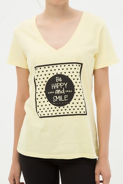 Koton Tricou galben de damă 7KAL11974JK
