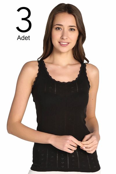 Berrak Tricou negru pentru femei, pachet de 3 ELF568BER80493