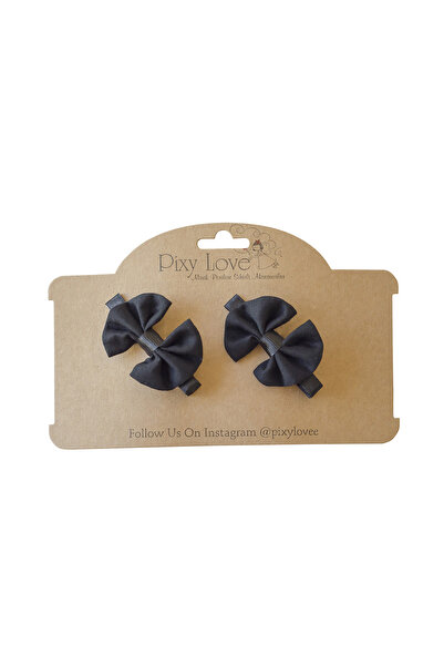 PixyLove Siyah Kız Çocuk Toka Coco 2'li Klips Px218707