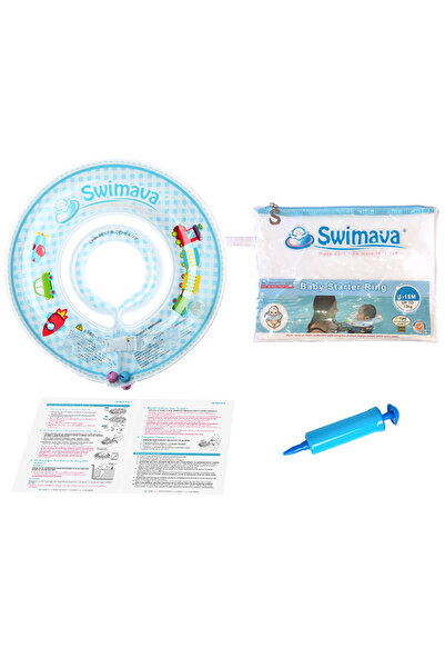 SWIMAVA Erkek Çocuk Tren Boyun Simidi Mavi - 5.5-13 Kg /