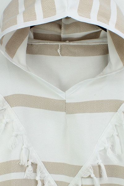 Bedinn Peshtemal Poncho Fishback Beige