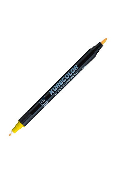 Zig Zıg Kurecolor Cartoonist Fine & Brush Marker Cnkc2200 Double Ended Manga and Graphic Marker No:104 Mid Y