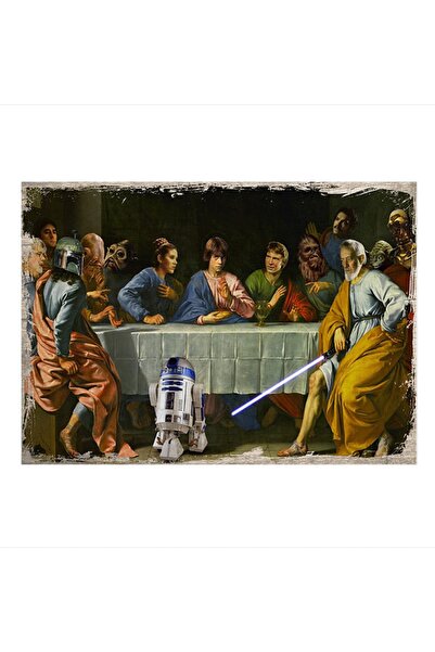 Cakatablo 35Cmx50Cm Wood Painting Star Wars the Last Supper