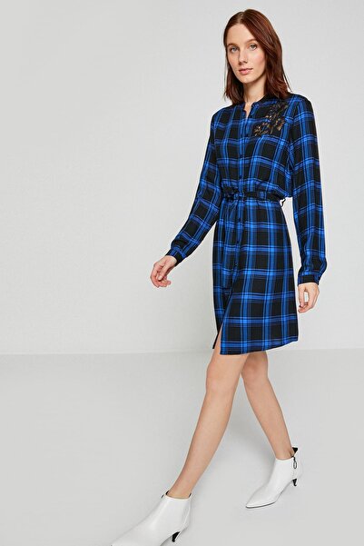 Koton Blaues Damenkleid 8YAK88620PW