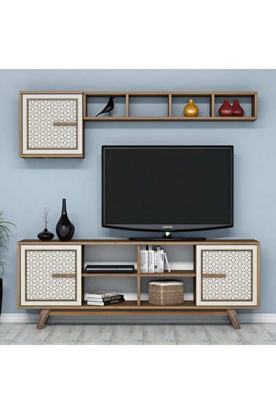 Variant Mobilya Ayla Tv Ünitesi - Ceviz/Krem