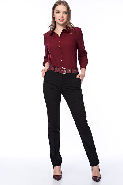 Koton Pantaloni negri de damă 6KAP49740KW