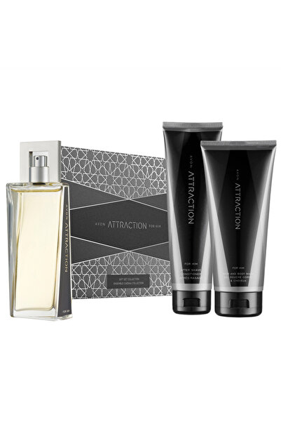 AVON *Attraction Erkek Parfüm Üçlü Hediye Seti 5050136203665
