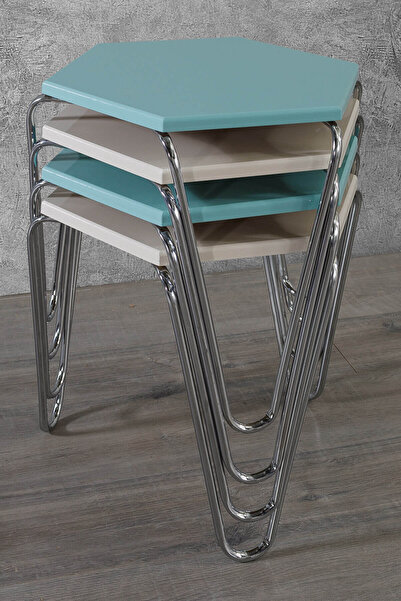 Veys Sehpa 4 Lü Piramit Zigon Sehpa