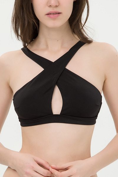 Koton Schwarzes Damen-Bikinioberteil 6YAK89722GM