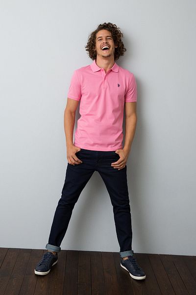 U.S. Polo Assn. Ανδρικό μπλουζάκι πόλο με λαιμόκοψη G081GL011.000.591733