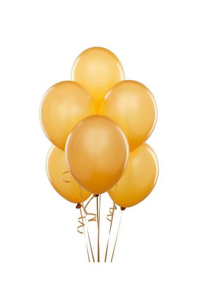 Kazanabil Gold Colored Metallic Decoration and Party Balloons 20pcs