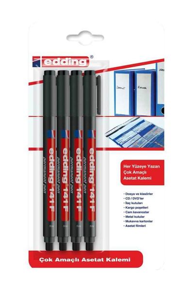 Edding 141F Acetate Pen 4 Pack