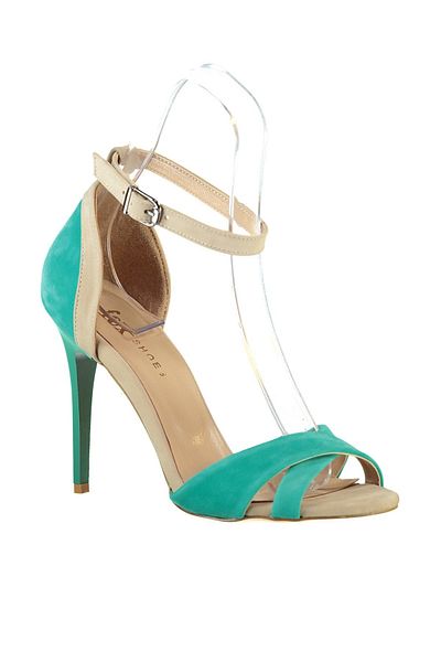 Fox Shoes Zelená kůže dámské boty na podpatku B922113802