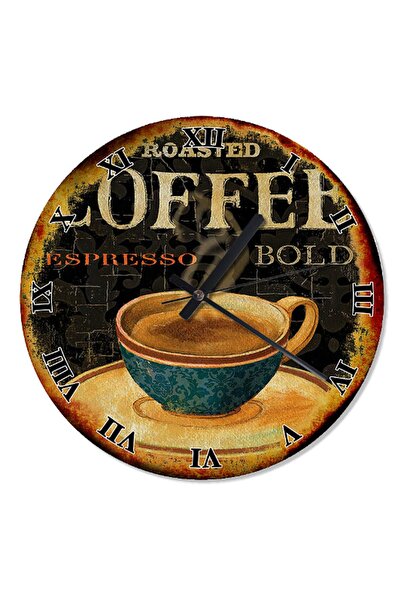 Cakatablo 30 cm Diameter Retro Espresso Coffee Cup Wall Clock