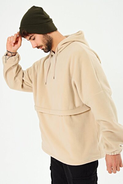CHUBA Men's Hooded Oversize Outdoor Retro Fleece Hoodie 21w801