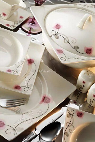 Kütahya Porselen Kütahya Square Bone 84 Parça 65104 Yemek Takımı Sqr384Yt3065104