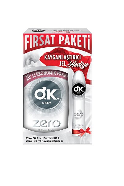 Okey Zero 20'li Prezervatif Ve Zero Kayganlaştırıcı Jel Set