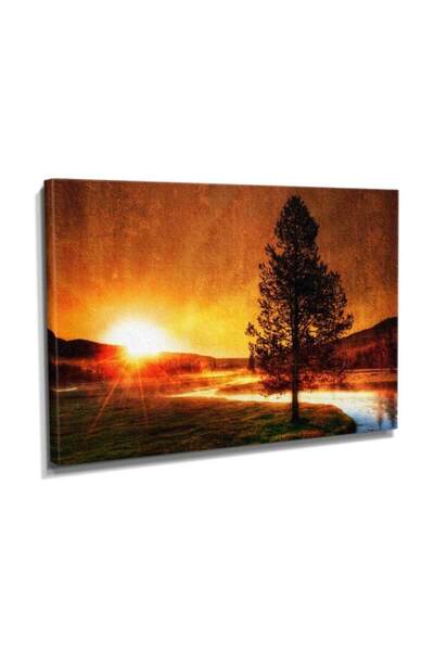 Yaz Mevsimi Güneşin Batışı Canvas Tablo  60x40 DTC14530181