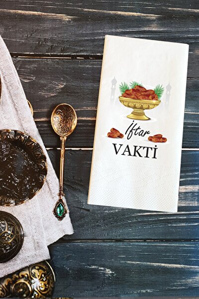 PEKSHOP Sunum Peçetesi Iftar Vakti Yazılı Ramazan Konuşan Kağıt Peçete