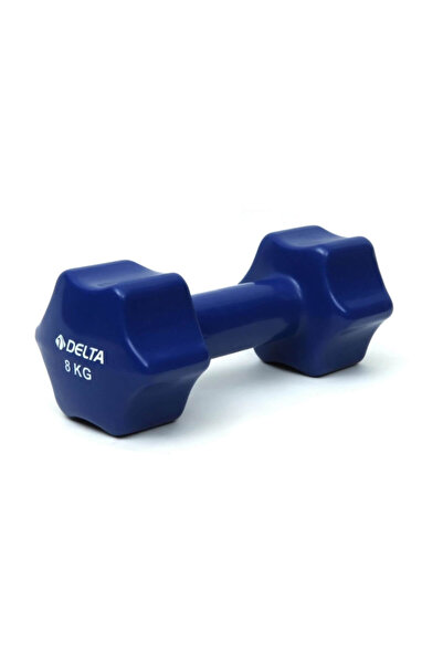 Delta 8 Kg x 1 Adet Deluxe Pvc Kaplama Koyu Mavi Demir Dambıl