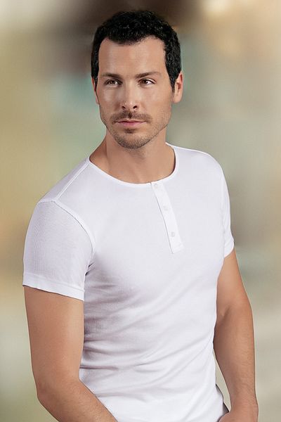 Şahinler Men's White Short Sleeve O Neck Undershirt Me088-By